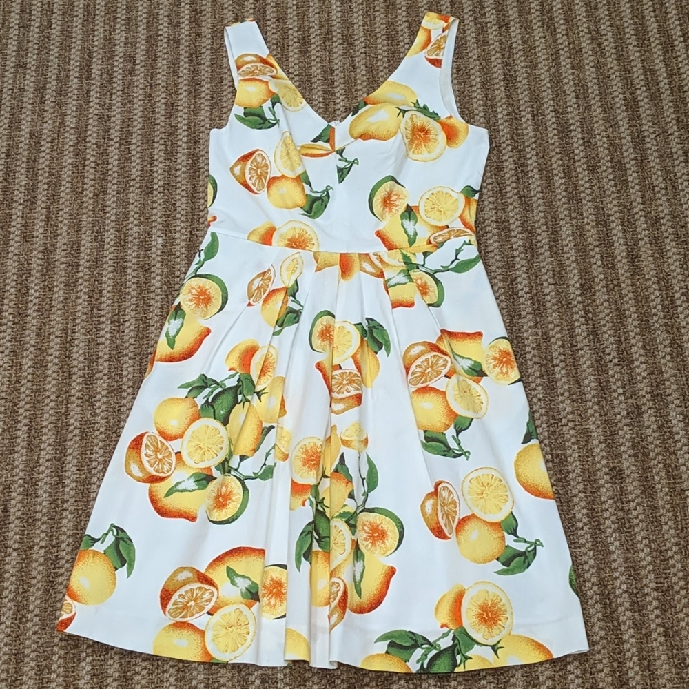 Banana Republic Lemon Cotton Dress Sz 8